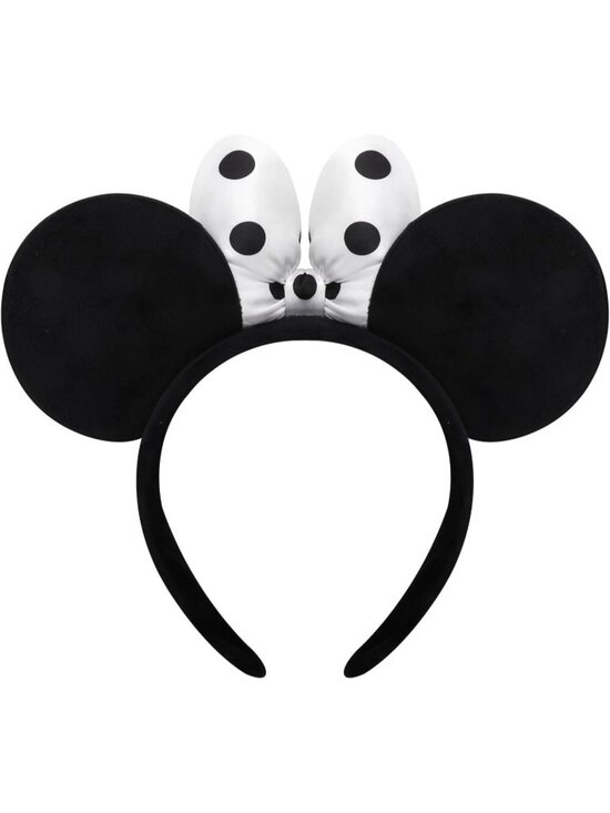Women Black Polka Dot Bow Mickey Mouse Headband for Cosplay main image 4